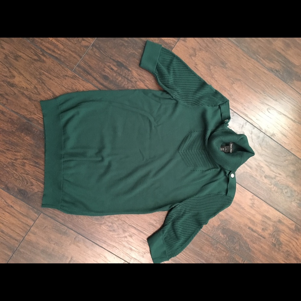 White House Black Market - dark green sweater top